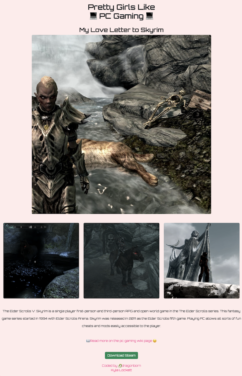 App about PC Game Skyrim